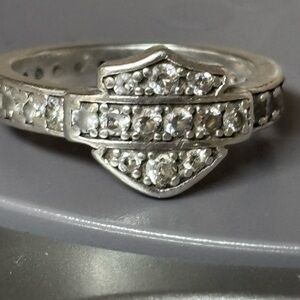 Harley-Davidson Sterling Silver 925 Ring with Crystal Details